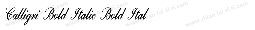 Calligri Bold Italic Bold Italic字体转换